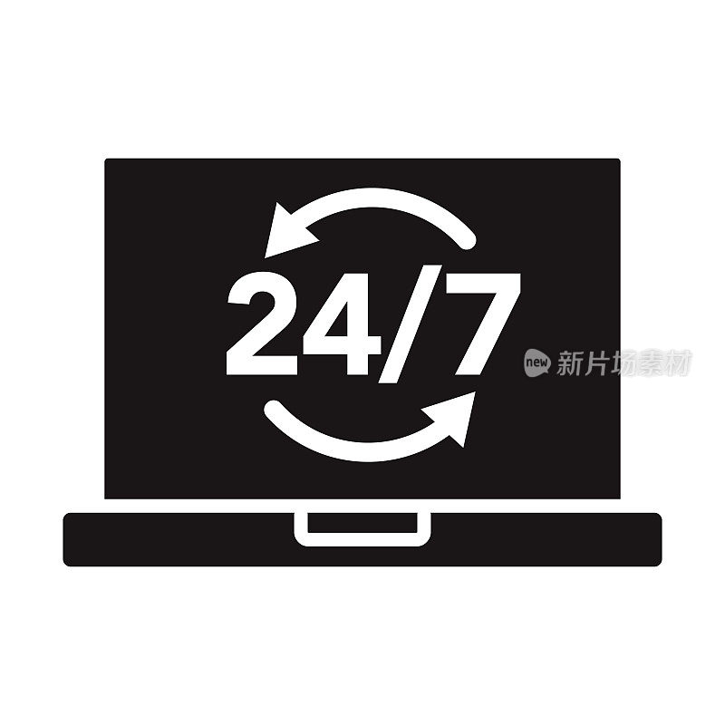 24/7装运字形图标